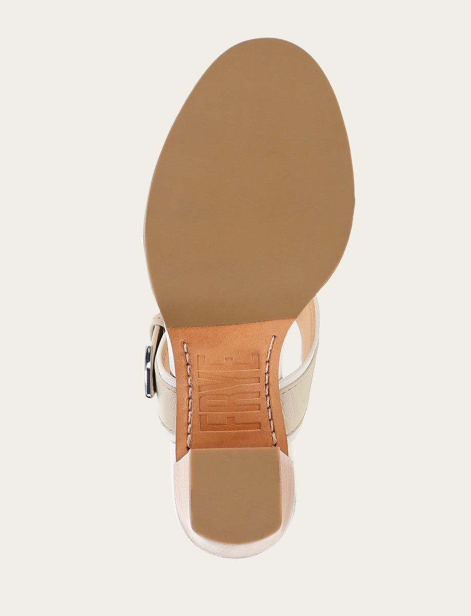 Frye Value | Women's White Ivory Stella Buckle Slide Sandals
