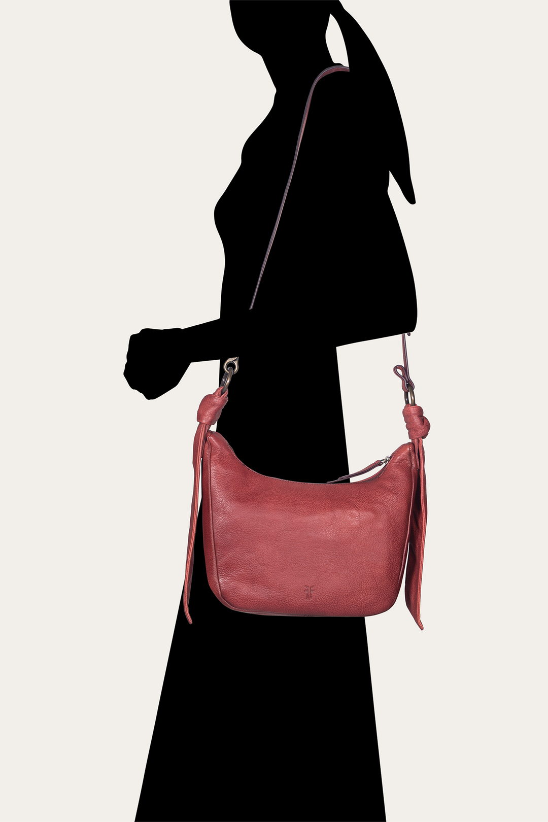 Frye Hot Sale | Nora Knotted Crossbody in Burgundy