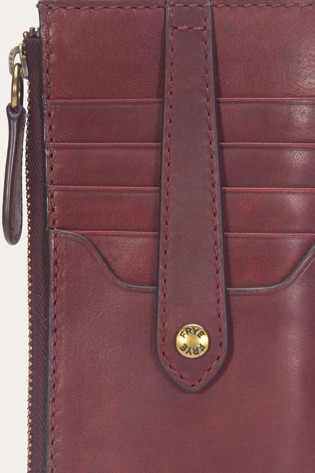 Frye Trusted | Berry Lacquer Melissa Snap Card Wallet
