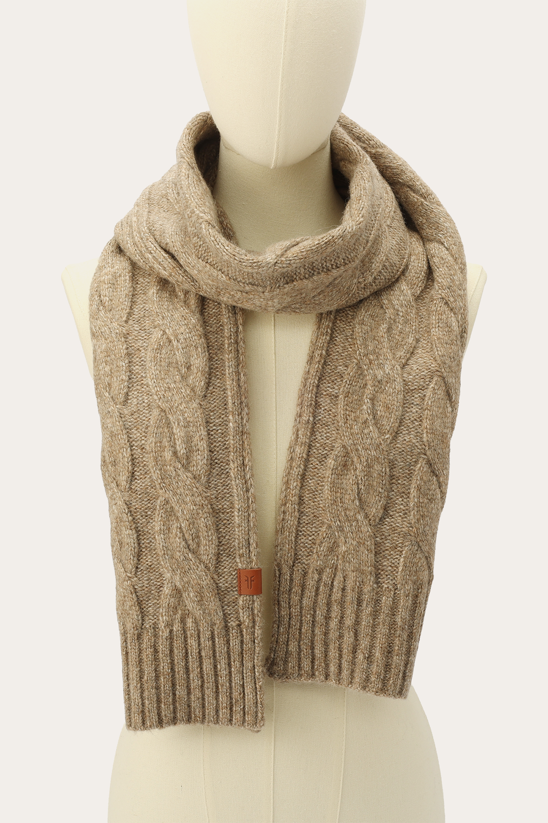 Frye Popular | Burnt Olive Wide Cable Scarf