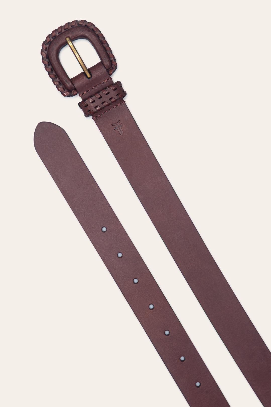 Frye Customer Favorite | 30mm Brown Leather Belt With Covered Buckle
