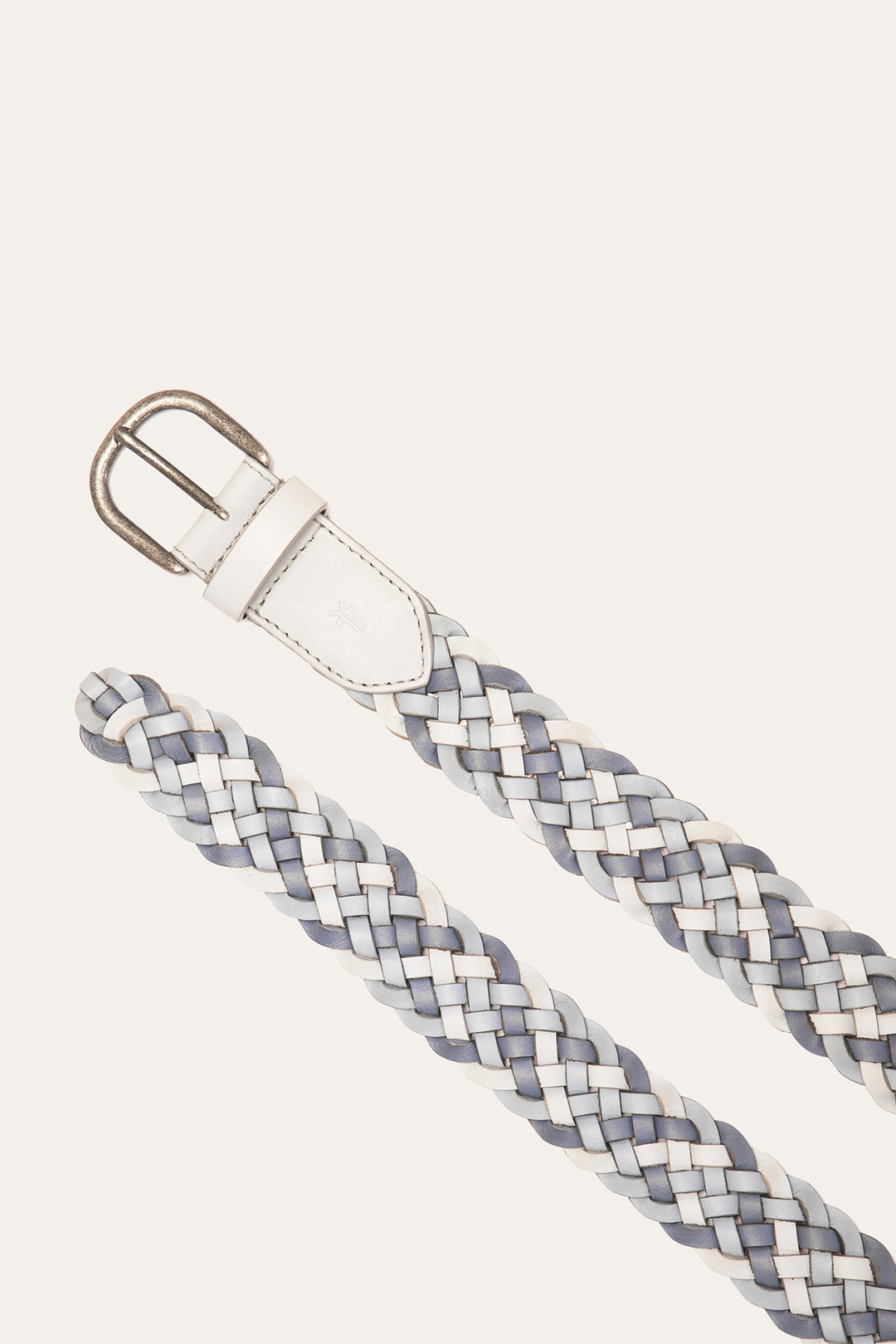 Frye Deals | 35mm Washed Denim Woven Leather Belt