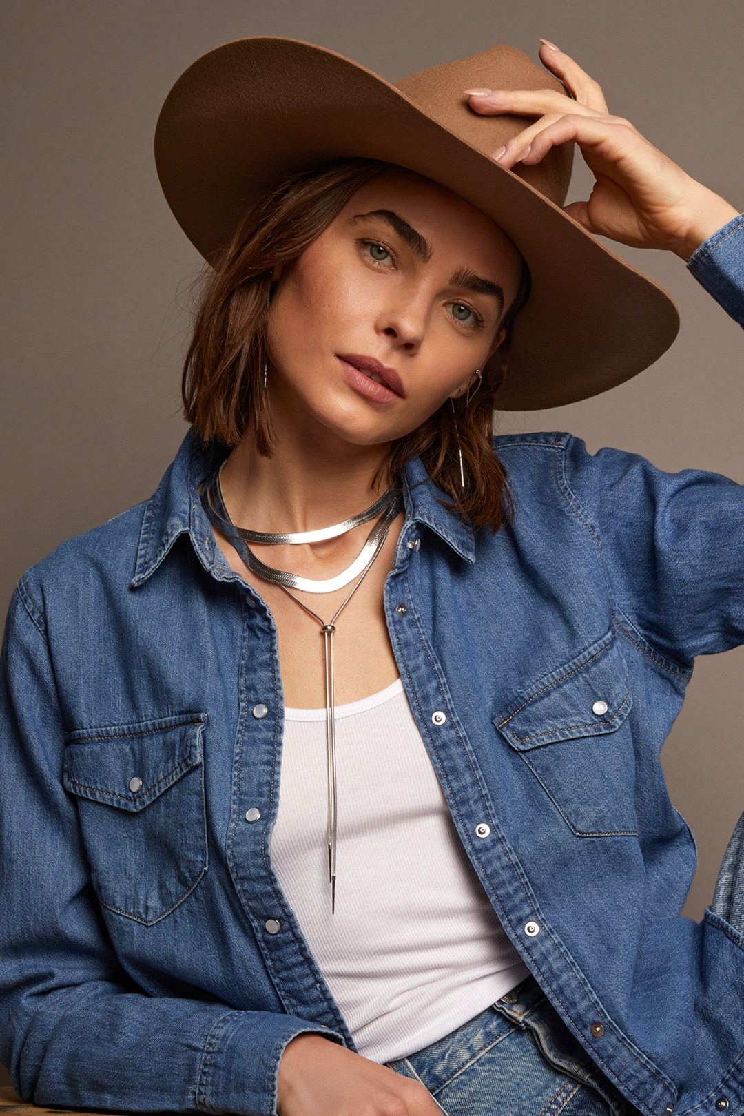 Frye Special Offer | Women’s Bold Herringbone Necklace | Aurate x The Frye Company