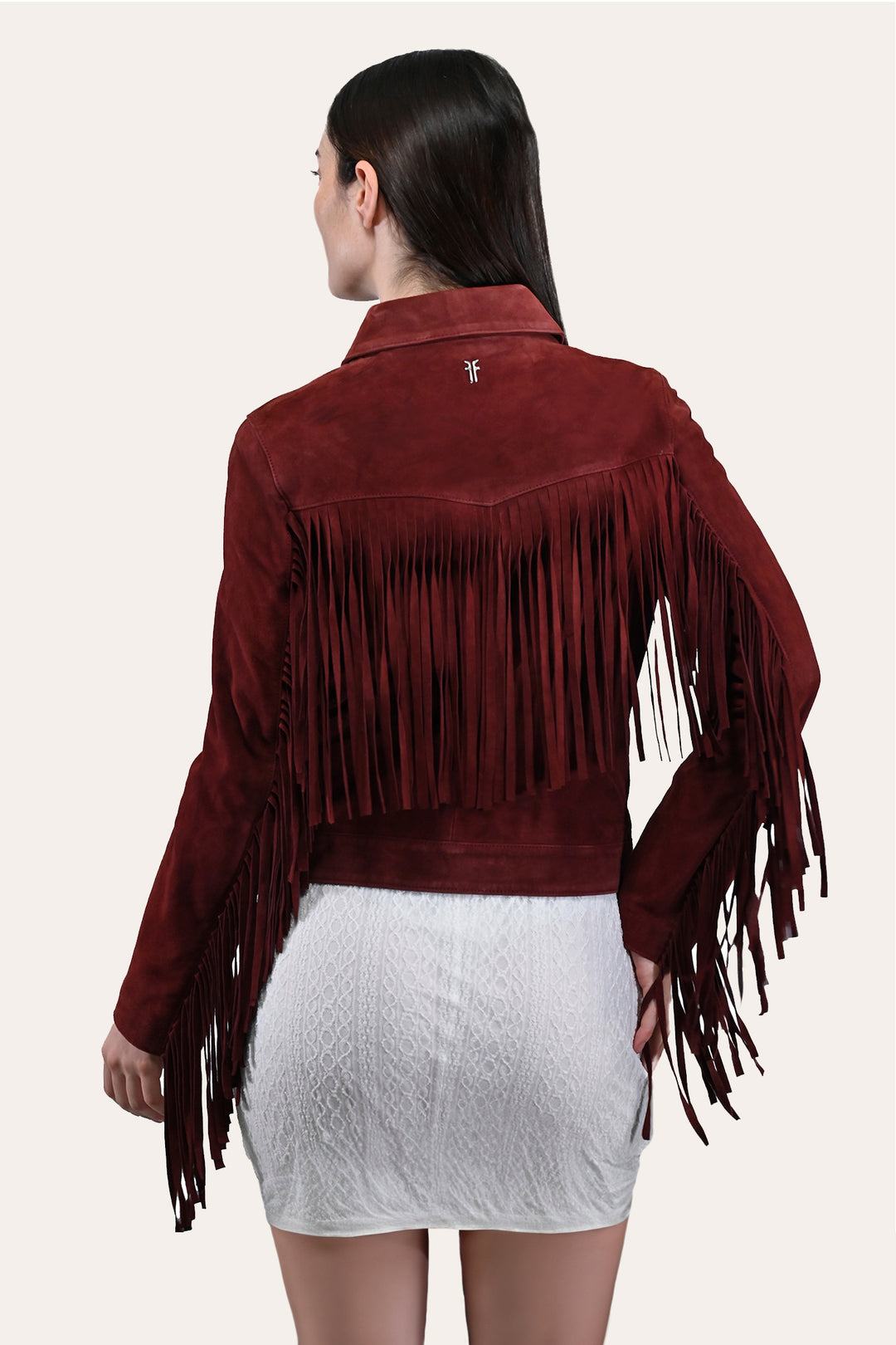 Frye Special Offer | Women’s Oxblood Nash Trucker Suede Jacket