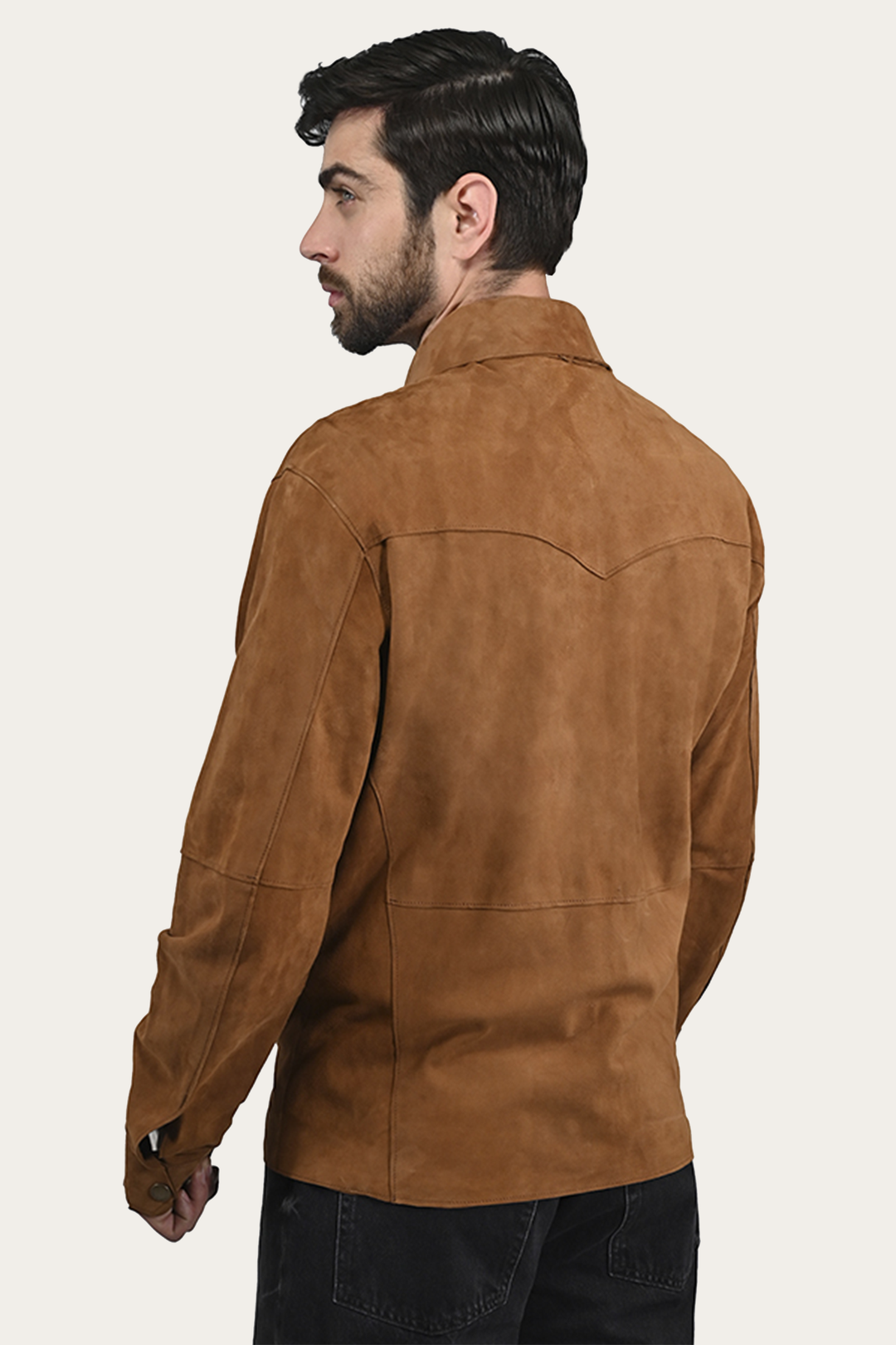 Frye Latest | Men’s Middle Brown Judd Minimalist Suede Shacket