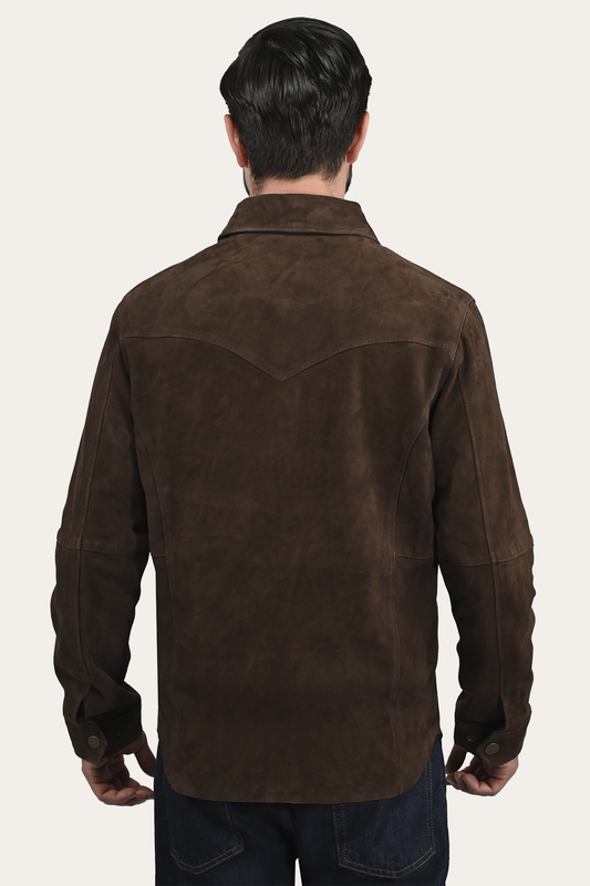 Frye Classic | Men’s Dark Brown Authentic Suede Shacket