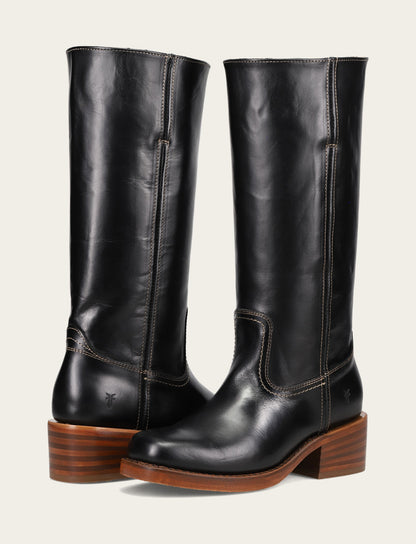 Frye Quality | Women's Campus 14L Jet Black Boots