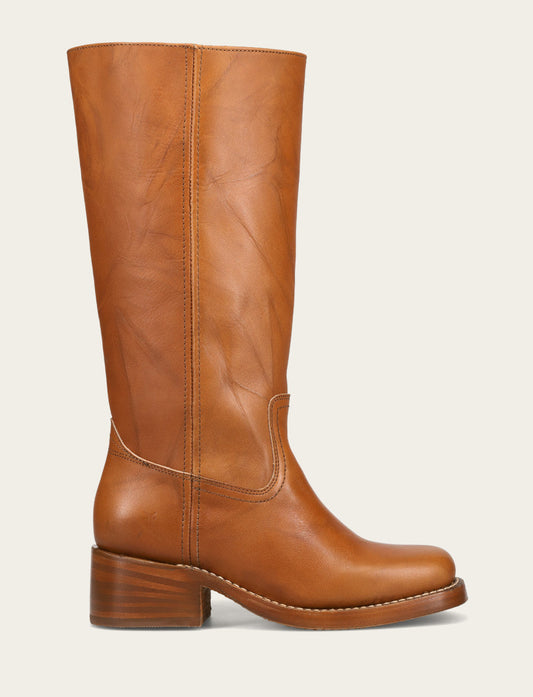 Frye Special Offer | Women's Saddle Campus 14L Wide Calf Boots