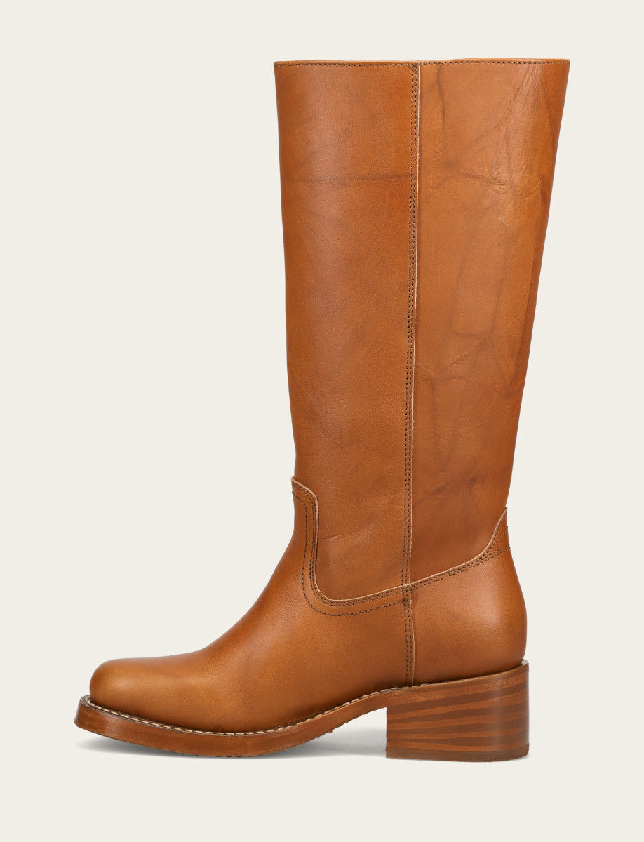 Frye Special Offer | Women's Saddle Campus 14L Wide Calf Boots