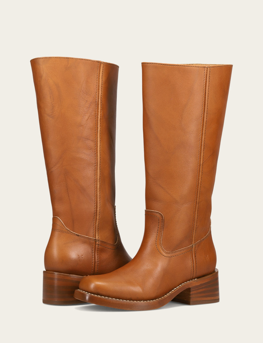 Frye Special Offer | Women's Saddle Campus 14L Wide Calf Boots