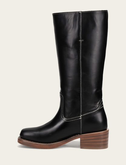 Frye Best Price | Women's Campus 14L Jet Black Wide Calf Boots