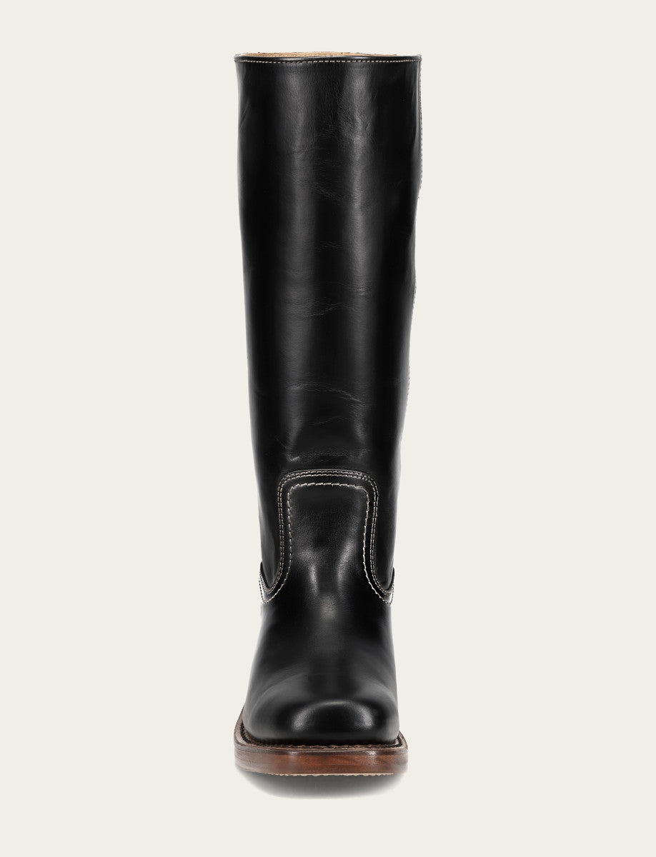 Frye Best Price | Women's Campus 14L Jet Black Wide Calf Boots