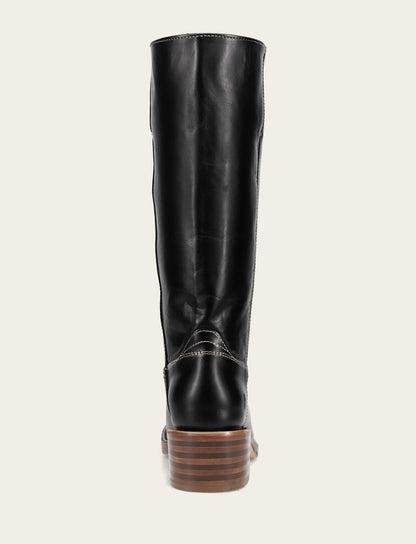 Frye Best Price | Women's Campus 14L Jet Black Wide Calf Boots