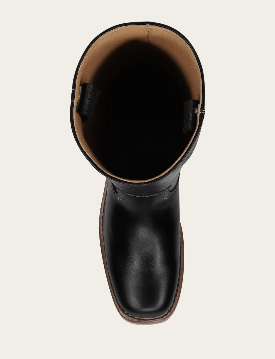 Frye Best Price | Women's Campus 14L Jet Black Wide Calf Boots