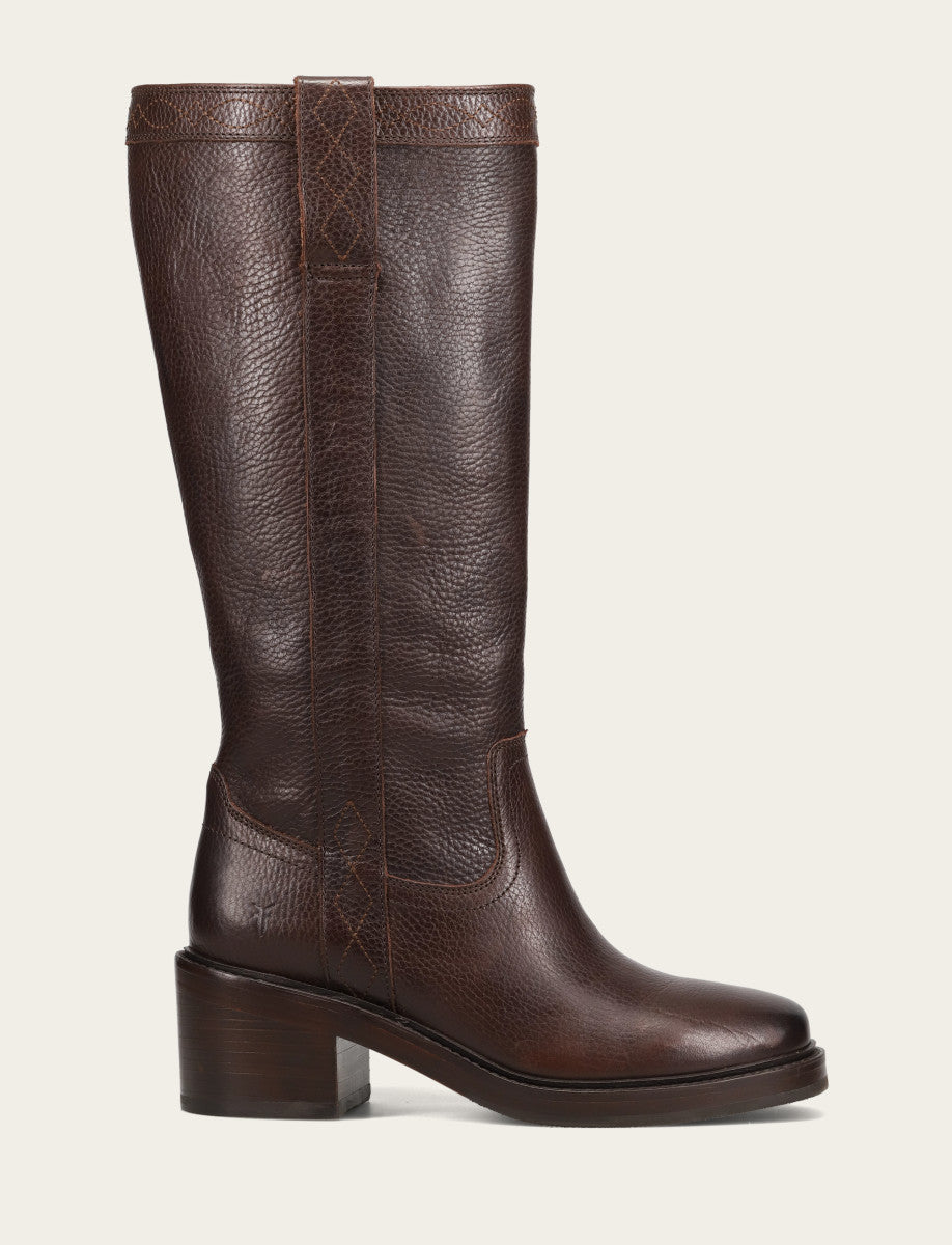Frye Essential | Women's Dark Brown Kate Pull On Wide Calf Tall Boots