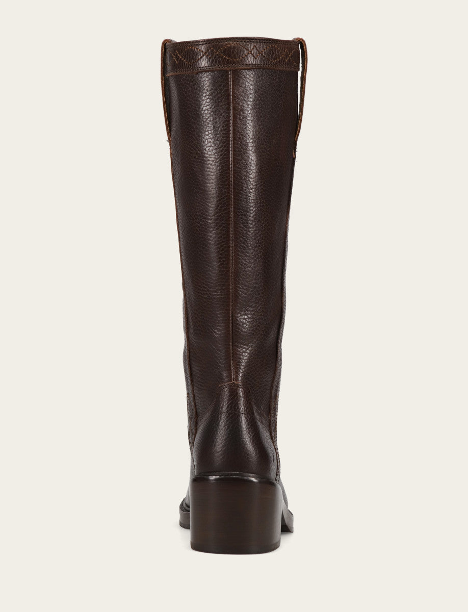 Frye Essential | Women's Dark Brown Kate Pull On Wide Calf Tall Boots