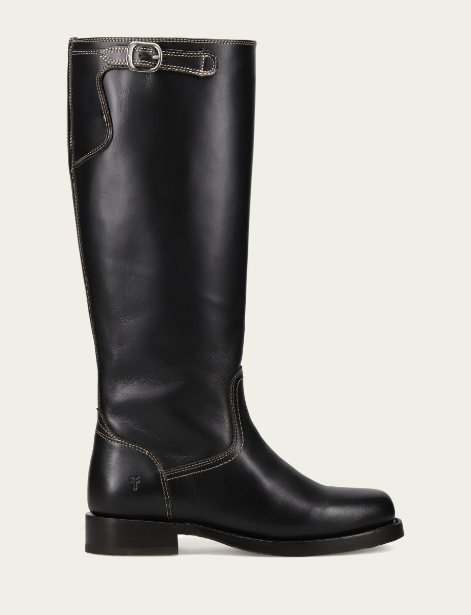 Frye Deals | Women's Black Campus Low Heel Tall Riding Boot