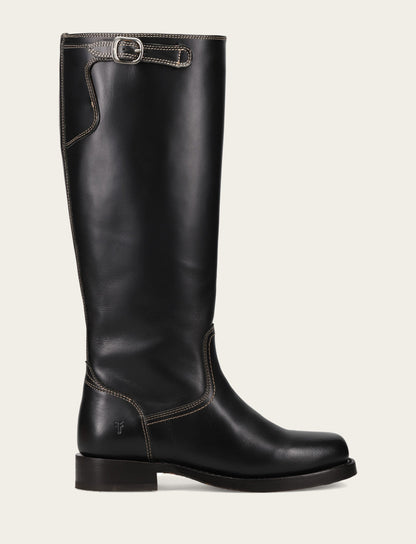 Frye Deals | Women's Black Campus Low Heel Tall Riding Boot