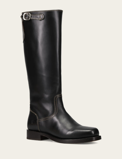 Frye Deals | Women's Black Campus Low Heel Tall Riding Boot