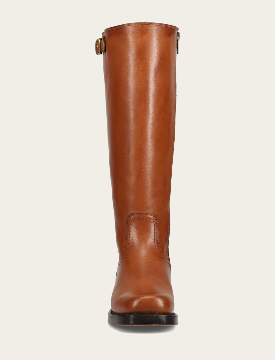 Frye Value | Women's Cognac Campus Low Heel Tall Riding Wide Calf Boot
