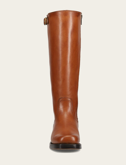 Frye Value | Women's Cognac Campus Low Heel Tall Riding Wide Calf Boot