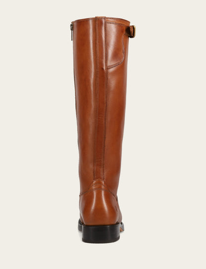 Frye Value | Women's Cognac Campus Low Heel Tall Riding Wide Calf Boot