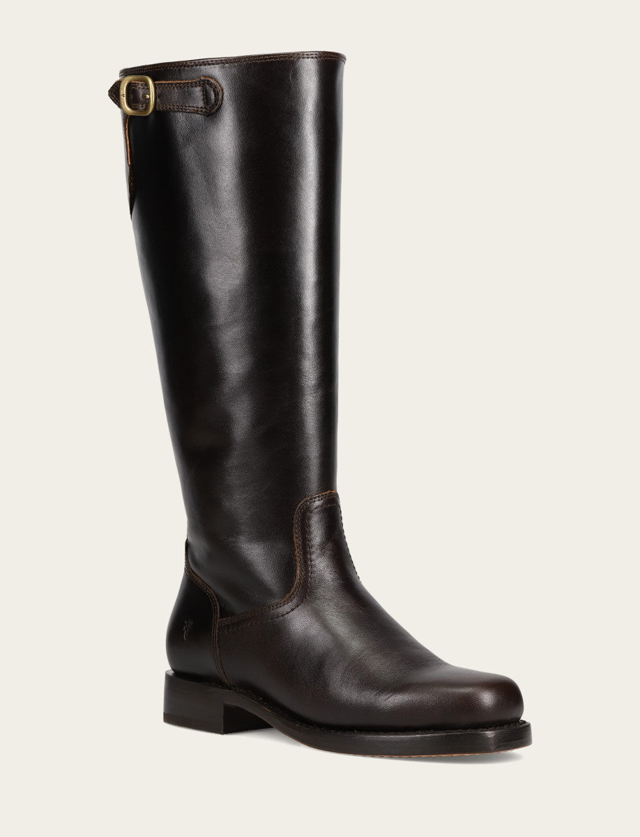 Frye Special Offer | Women's Bourbon Campus Low Heel Tall Riding Wide Calf Boot