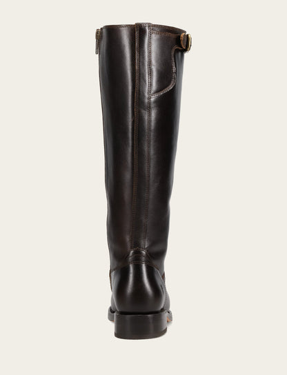 Frye Special Offer | Women's Bourbon Campus Low Heel Tall Riding Wide Calf Boot