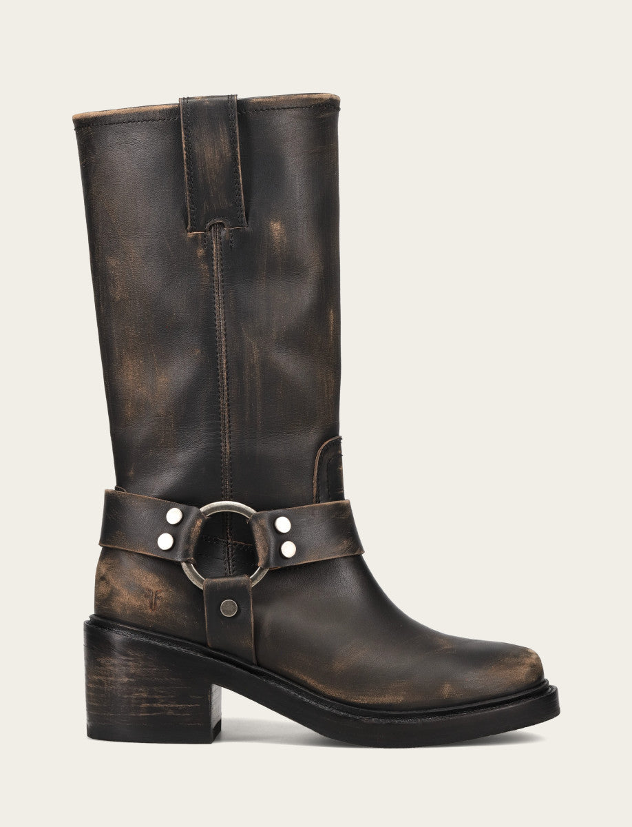 Frye Trending | Women's Distressed Black Kate Harness Boot