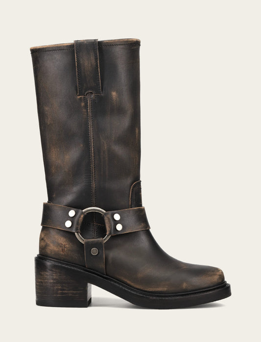 Frye Trending | Women's Distressed Black Kate Harness Boot