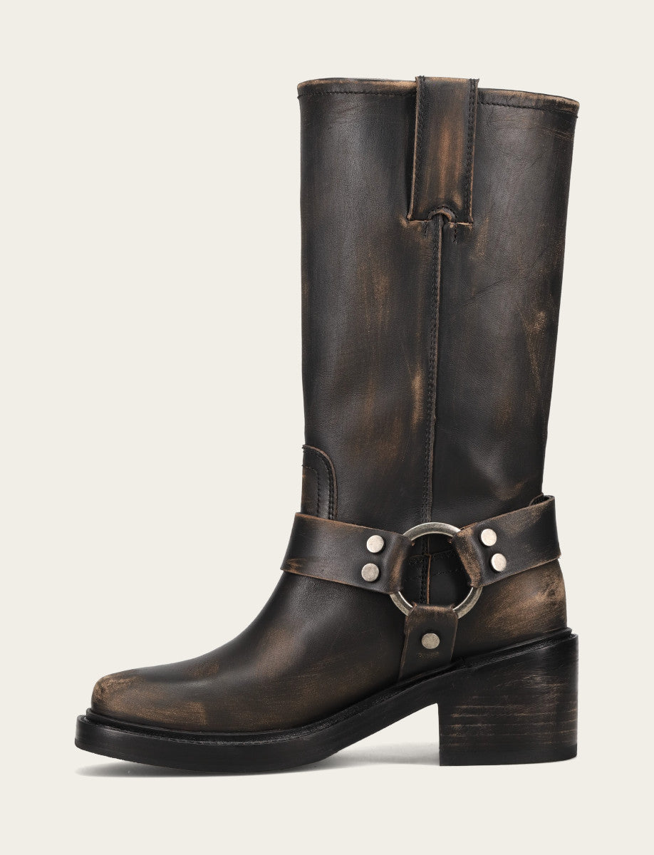 Frye Trending | Women's Distressed Black Kate Harness Boot