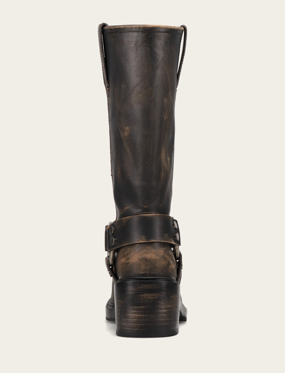 Frye Trending | Women's Distressed Black Kate Harness Boot