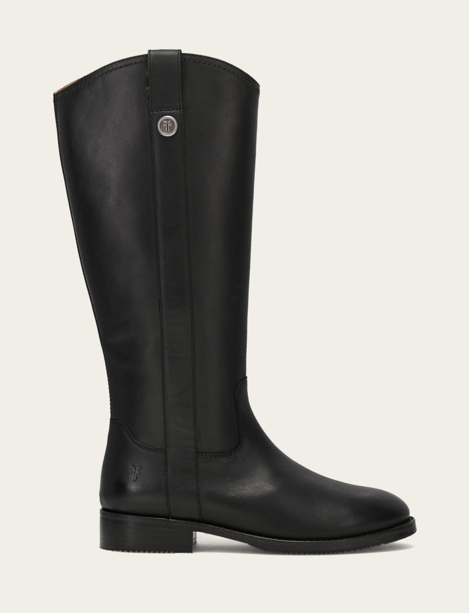 Frye Best Price | Women's Black Melissa Button Tall Inside Zip Wide Calf Boot