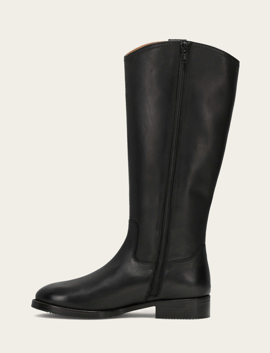 Frye Best Price | Women's Black Melissa Button Tall Inside Zip Wide Calf Boot