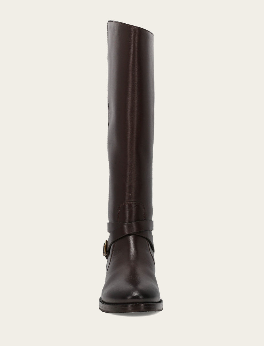 Frye Best Seller | Women's Dark Brown Melissa Belted Riding Boot