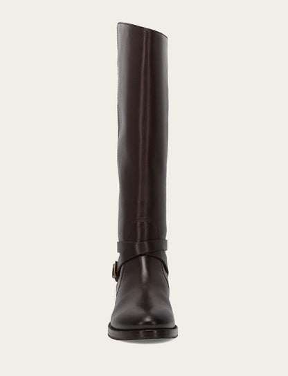 Frye Best Seller | Women's Dark Brown Melissa Belted Riding Boot