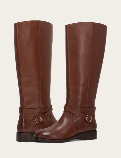 Frye Best Seller | Women's Walnut Melissa Belted Riding Wide Calf Boot