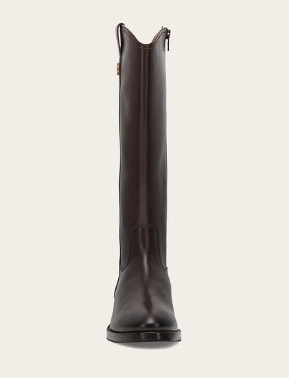 Frye Exclusive | Women's Dark Brown Melissa Button Tall Inside Zip Wide Calf Boot