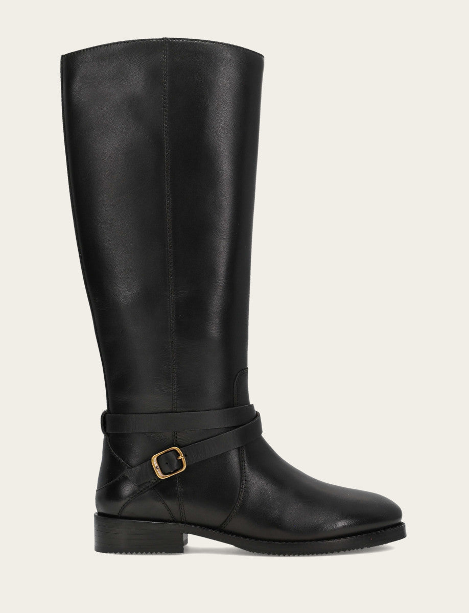 Frye Popular | Women's Black Melissa Belted Riding Boot