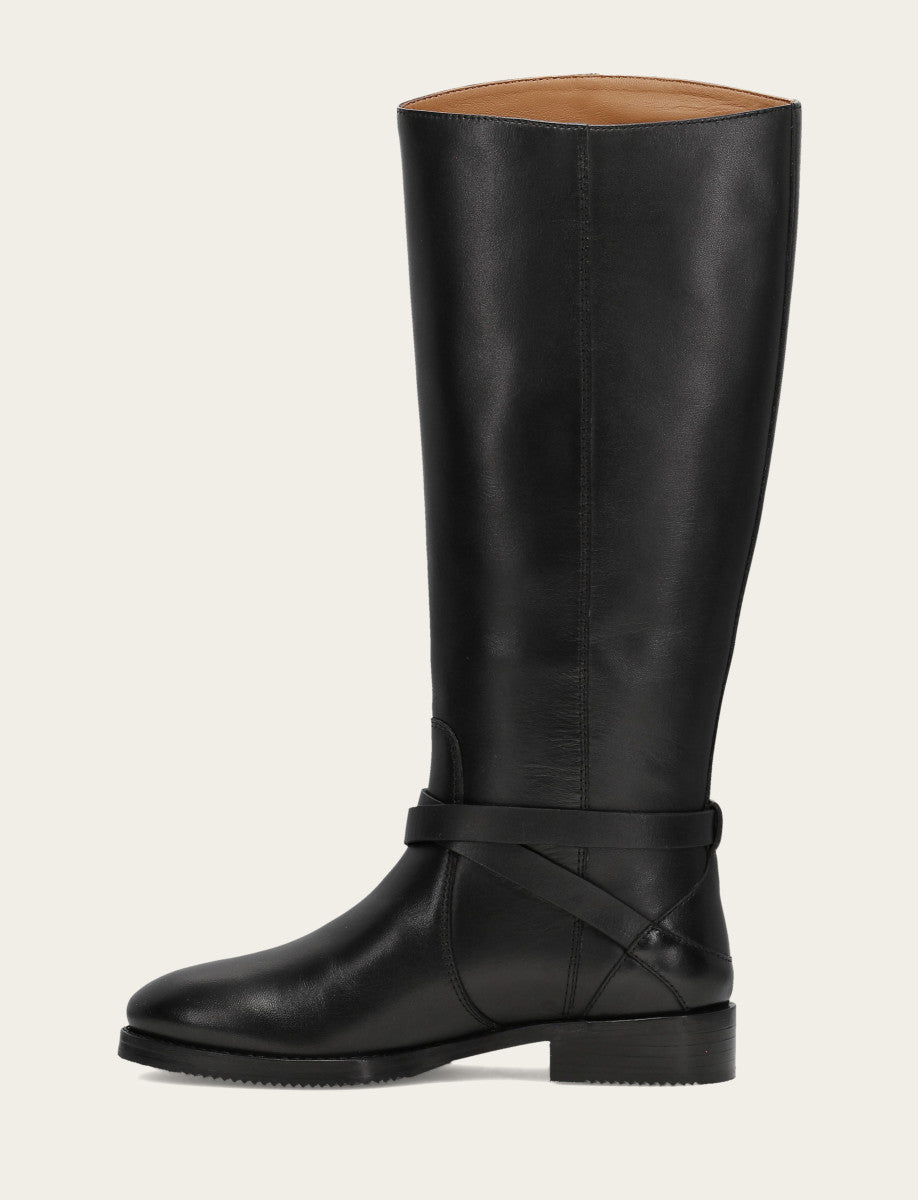 Frye Popular | Women's Black Melissa Belted Riding Boot