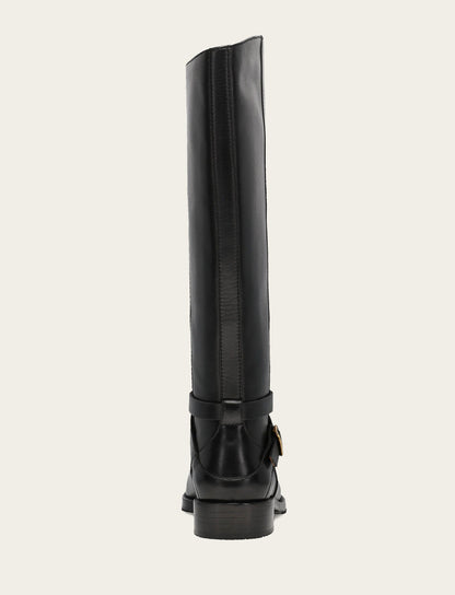 Frye Trending | Women's Black Melissa Belted Riding Wide Calf Boot