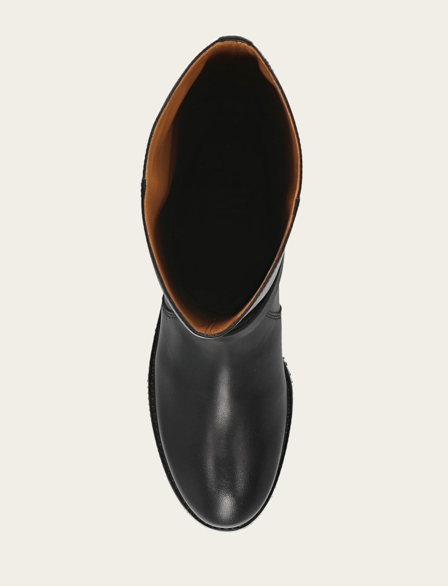 Frye Trending | Women's Black Melissa Belted Riding Wide Calf Boot