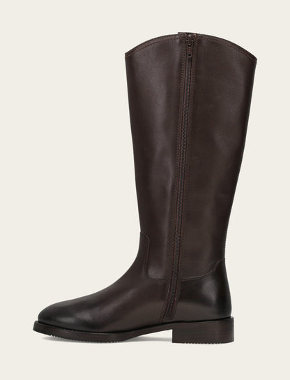 Frye Featured | Women's Dark Brown Melissa Button Tall Inside Zip Boot