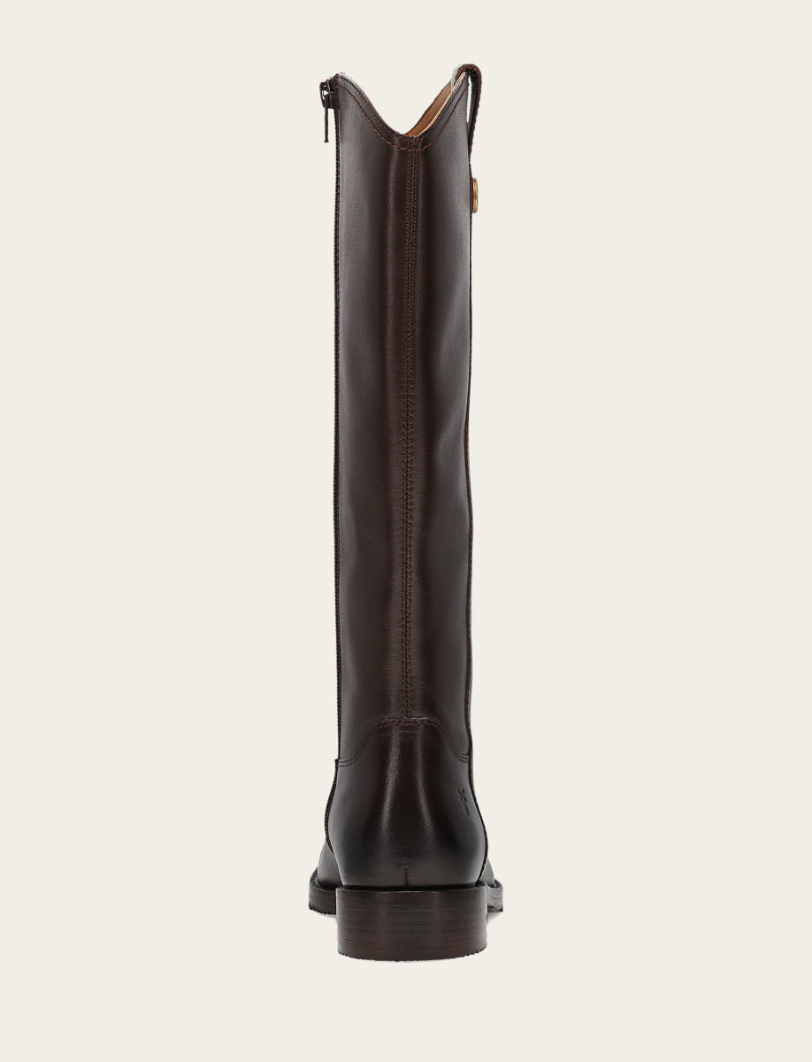 Frye Featured | Women's Dark Brown Melissa Button Tall Inside Zip Boot