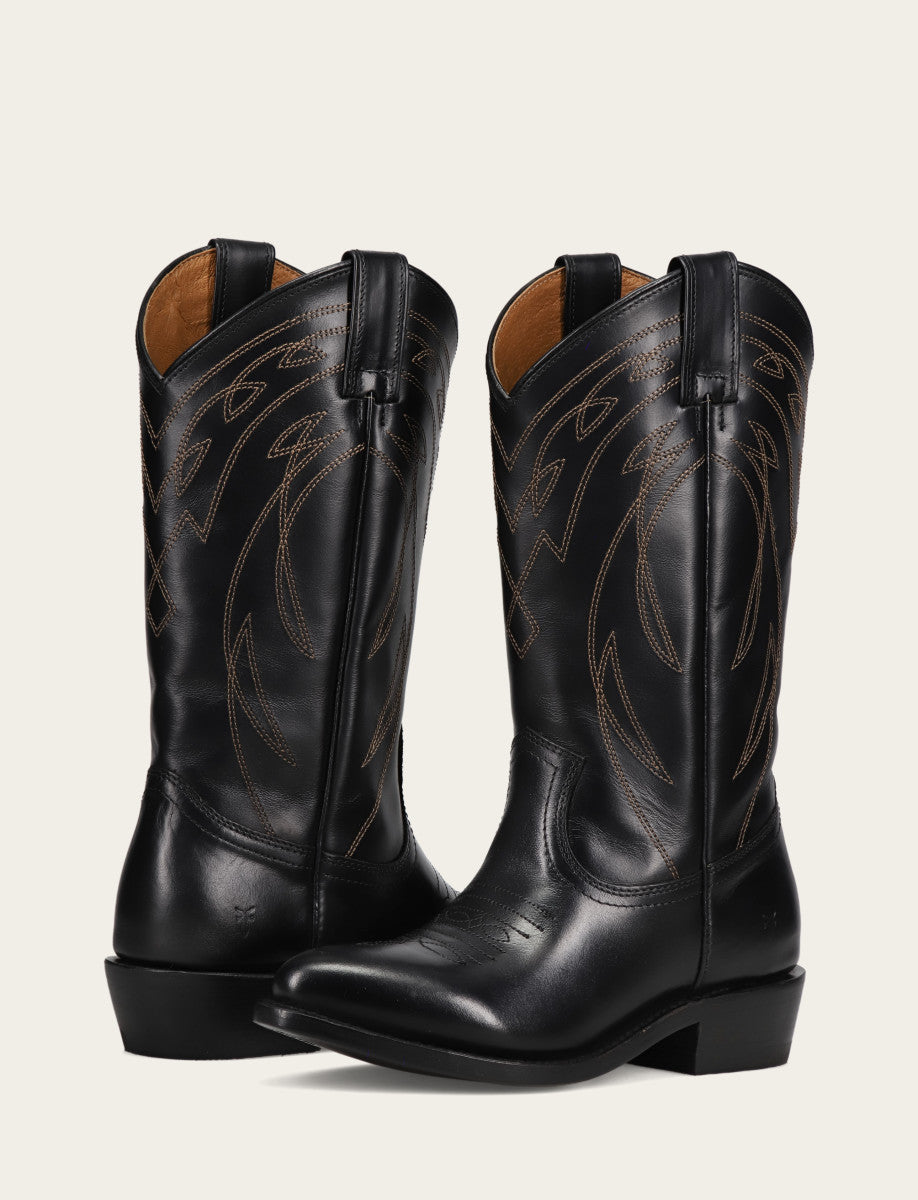 Frye Value | Women's Black Billy Pull On Deco Stitch Boots
