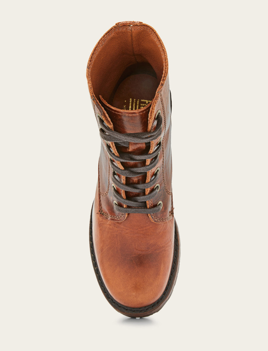 Frye Essential | Women's Cognac Sabrina 6G Lace Up Boots
