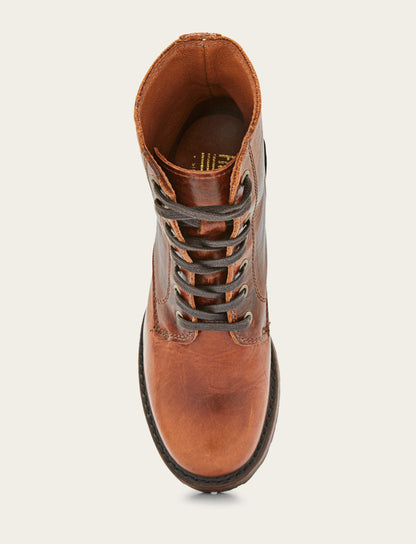 Frye Essential | Women's Cognac Sabrina 6G Lace Up Boots