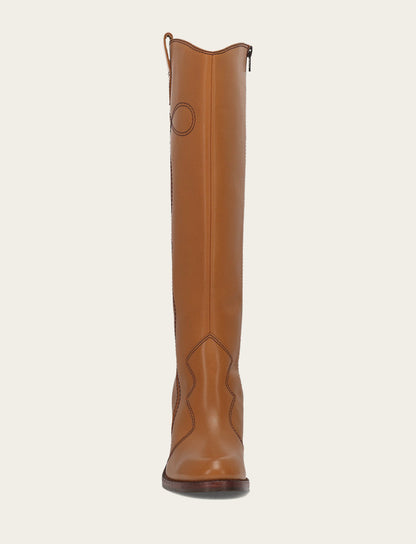Frye Signature | Women’s Caramel Corinne Deco Stitch Tall Boots