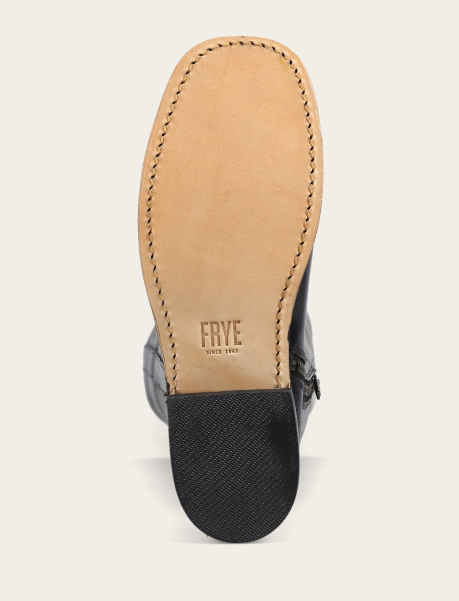 Frye Latest | Women's Black Campus Low Heel Over The Knee Boot