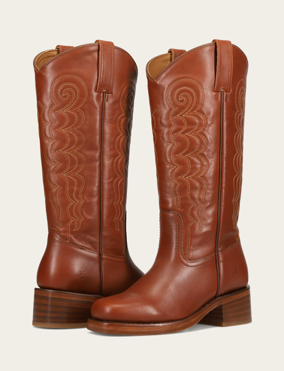 Frye Best Price | Women's Walnut Campus Deco Stitch Boot